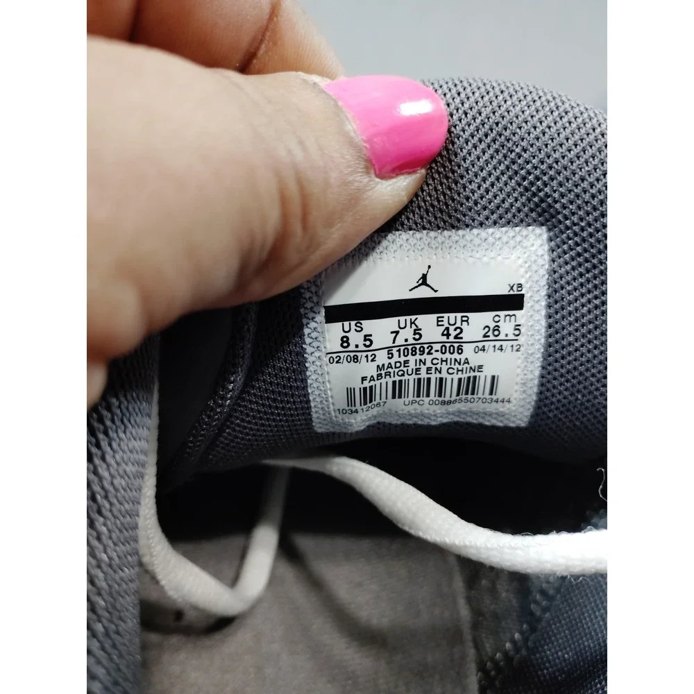 EUC-RARE Jordan Flight 23 Classic 2012 Shoe Men 8.5‎ Gray Sneakers 510892-006